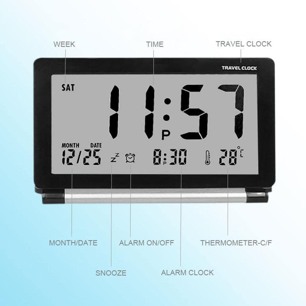 Amazon.co.jp: 折りたたみミニ旅行時計 Led デジタル目覚まし時計